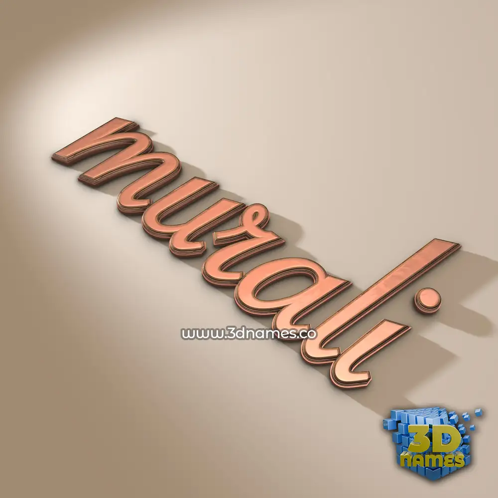 murali in Rose Gold style - 3D name wallpaper