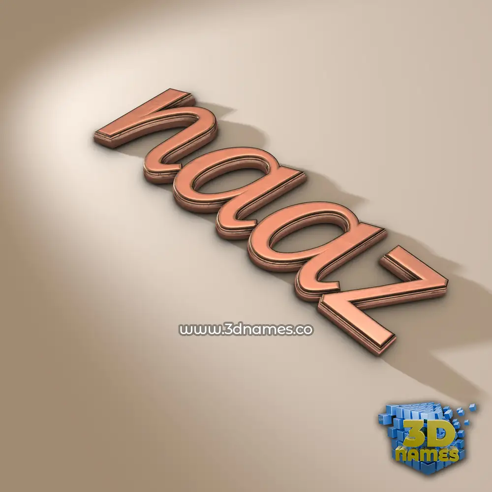 naaz in Rose Gold style - 3D name wallpaper
