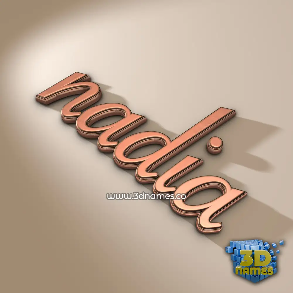 nadia in Rose Gold style - 3D name wallpaper