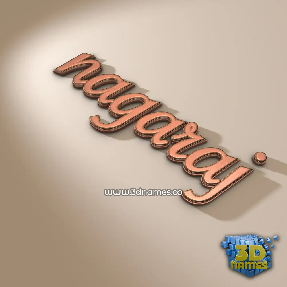 nagaraj in Rose Gold style - 3D name wallpaper