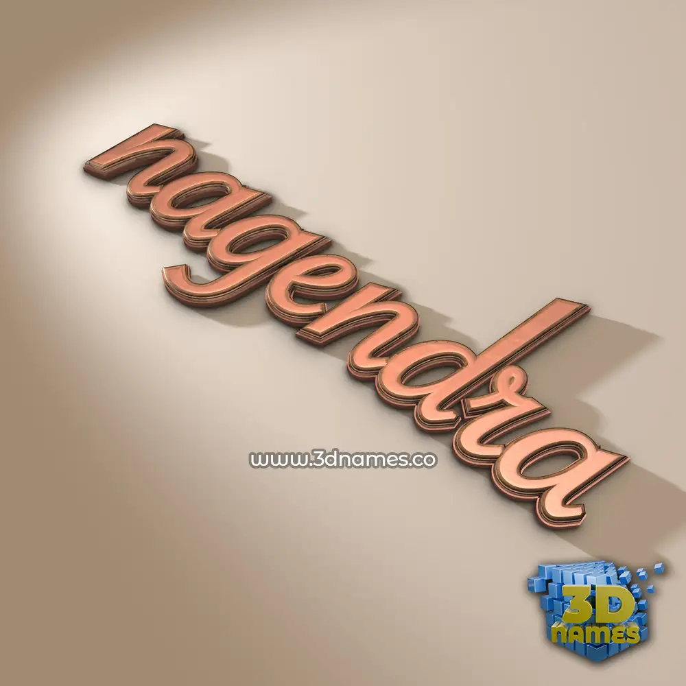 nagendra in Rose Gold style - 3D name wallpaper
