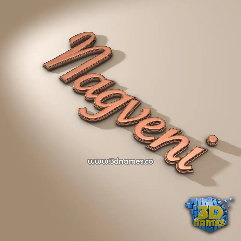nagveni in Rose Gold style - 3D name wallpaper