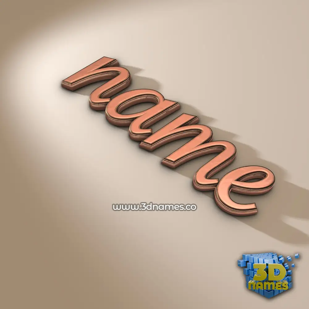 name in Rose Gold style - 3D name wallpaper