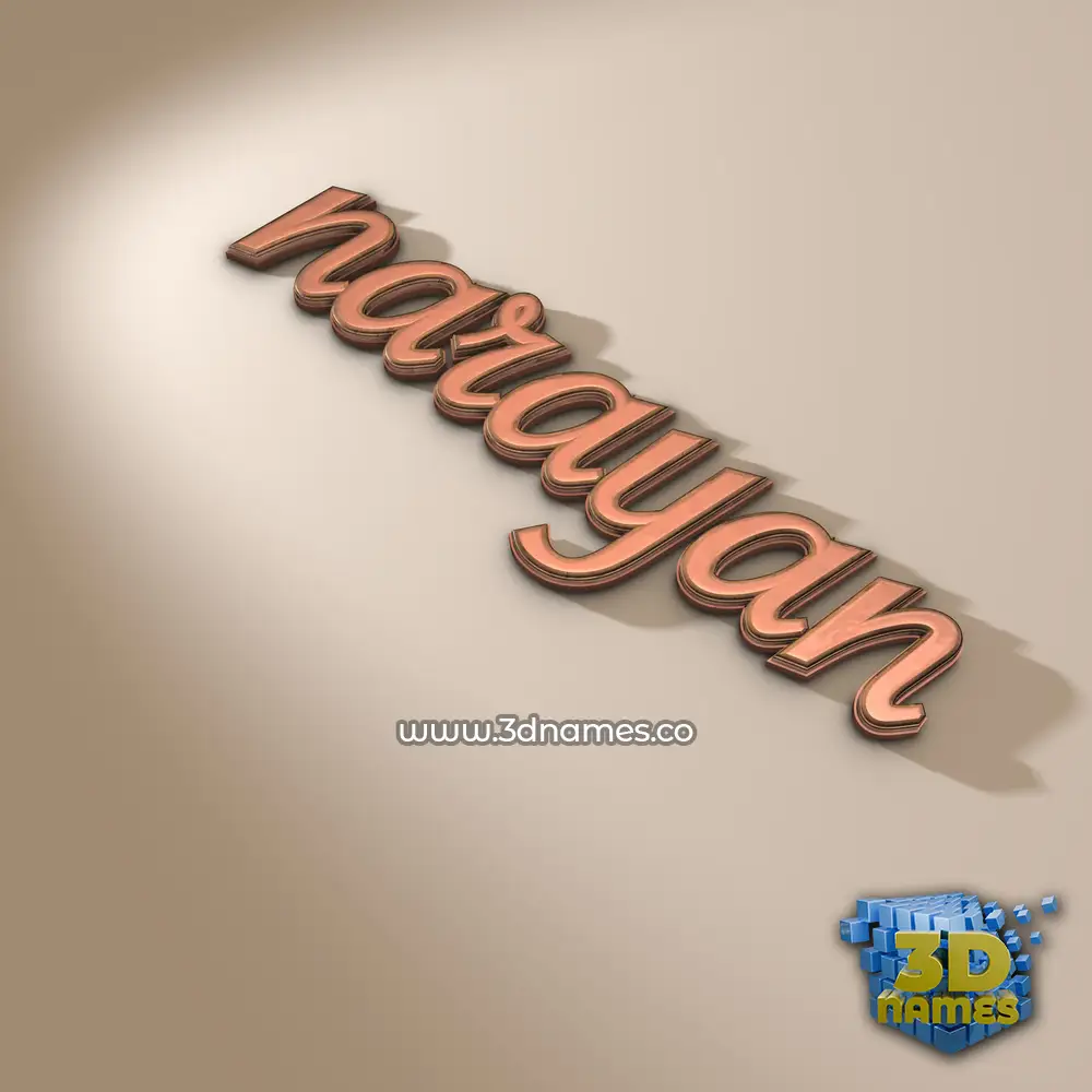 narayan in Rose Gold style - 3D name wallpaper