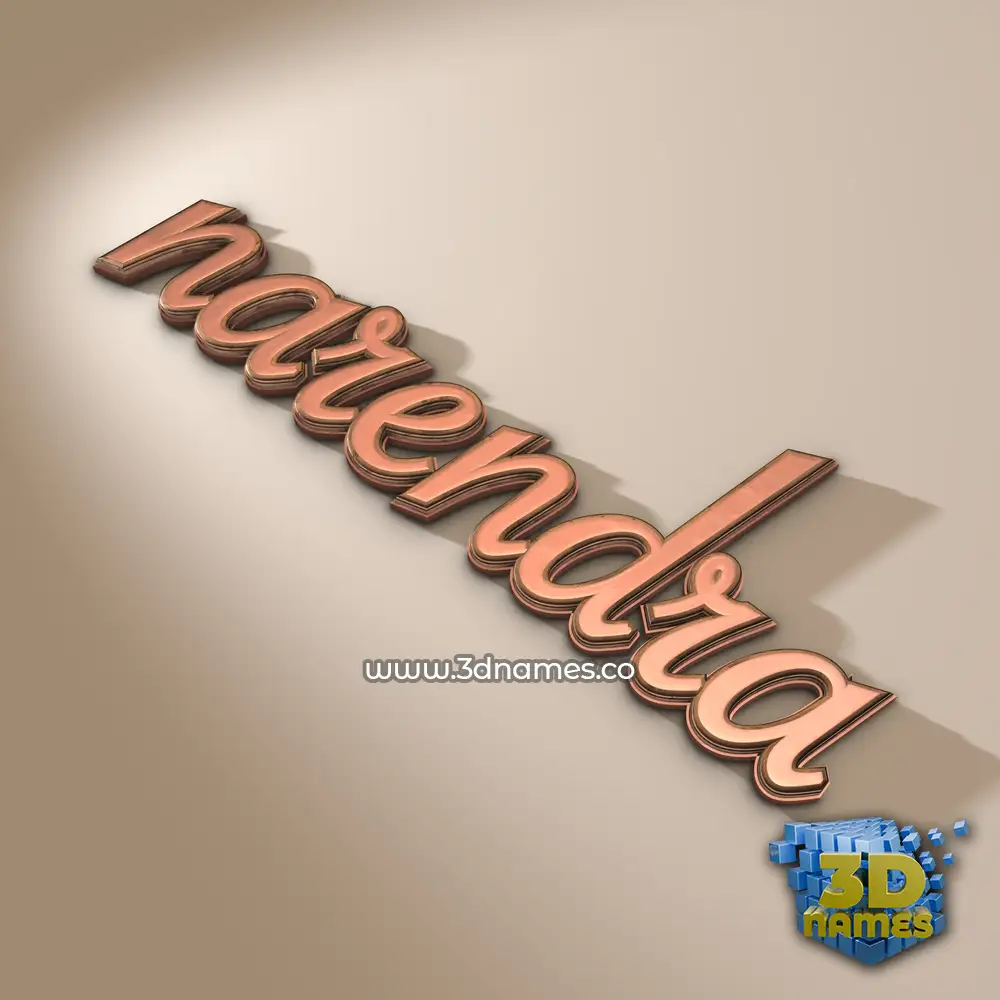 narendra in Rose Gold style - 3D name wallpaper