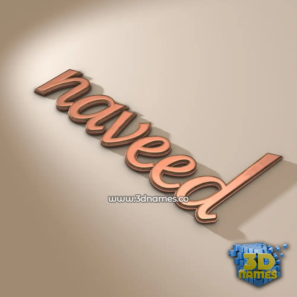 naveed in Rose Gold style - 3D name wallpaper