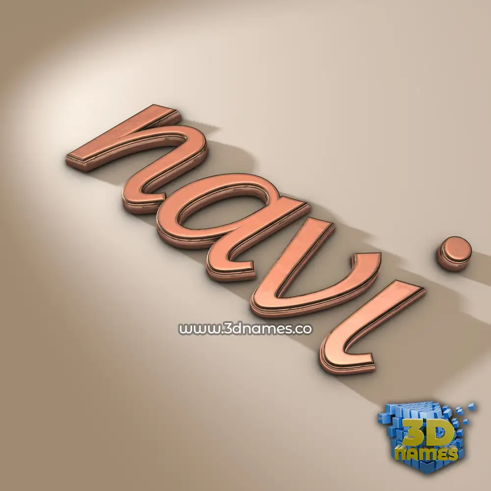 navi in Rose Gold style - 3D name wallpaper