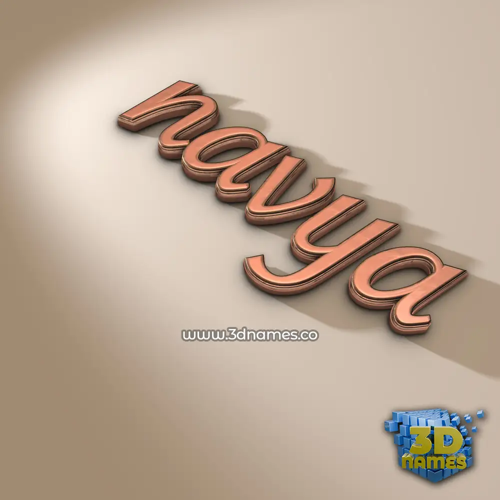navya in Rose Gold style - 3D name wallpaper