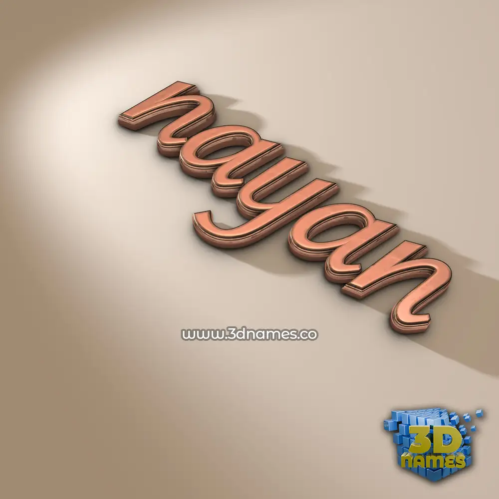 nayan in Rose Gold style - 3D name wallpaper