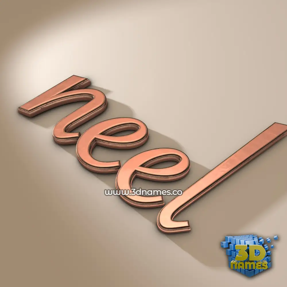neel in Rose Gold style - 3D name wallpaper