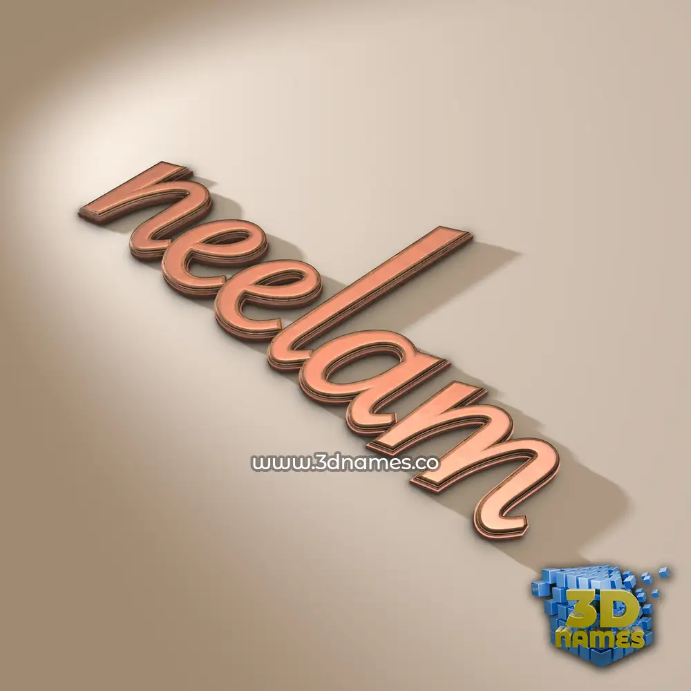 neelam in Rose Gold style - 3D name wallpaper