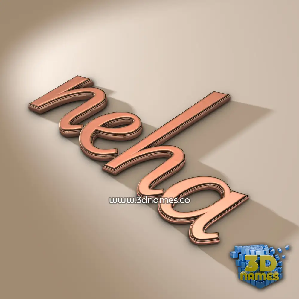 neha in Rose Gold style - 3D name wallpaper