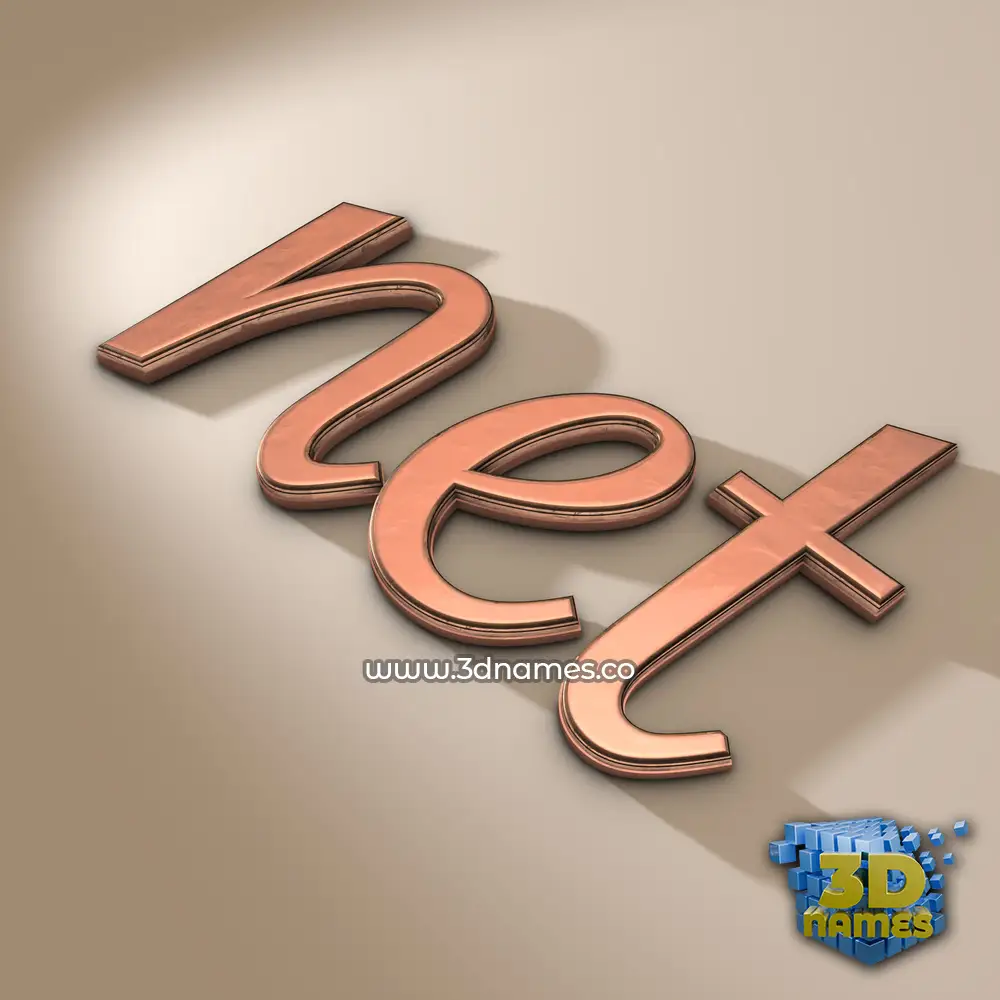 net in Rose Gold style - 3D name wallpaper