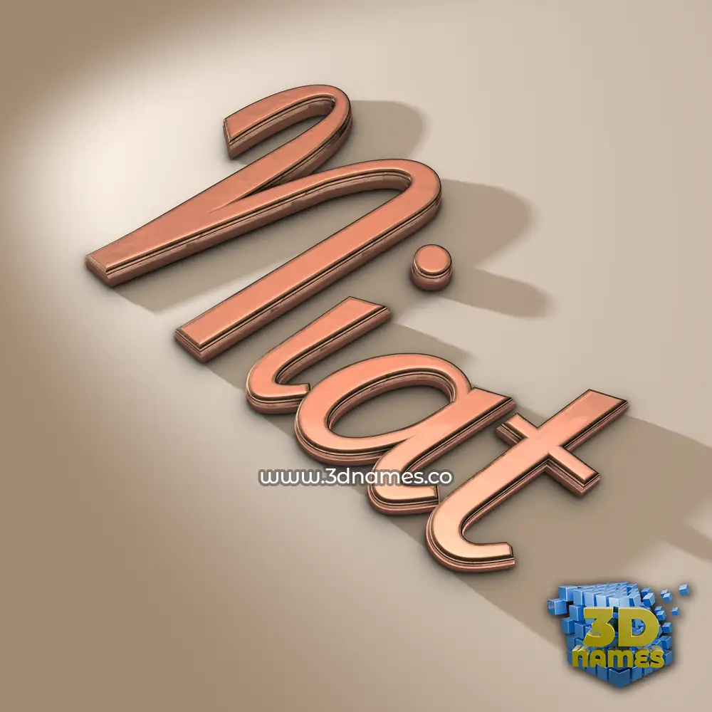 niat in Rose Gold style - 3D name wallpaper