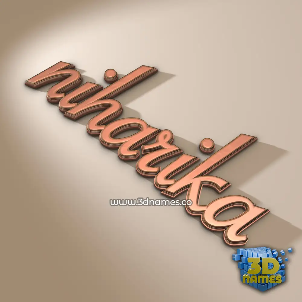 niharika in Rose Gold style - 3D name wallpaper