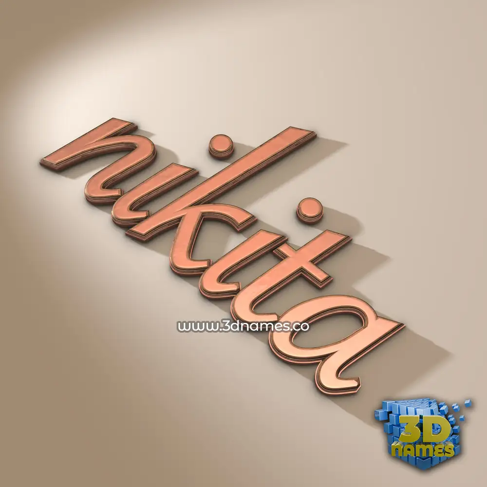 nikita in Rose Gold style - 3D name wallpaper