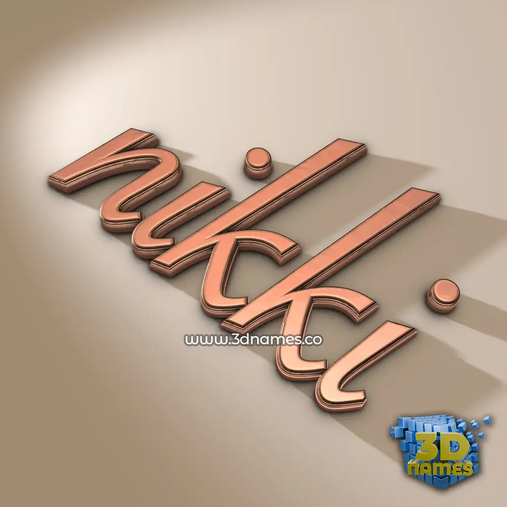 nikki in Rose Gold style - 3D name wallpaper