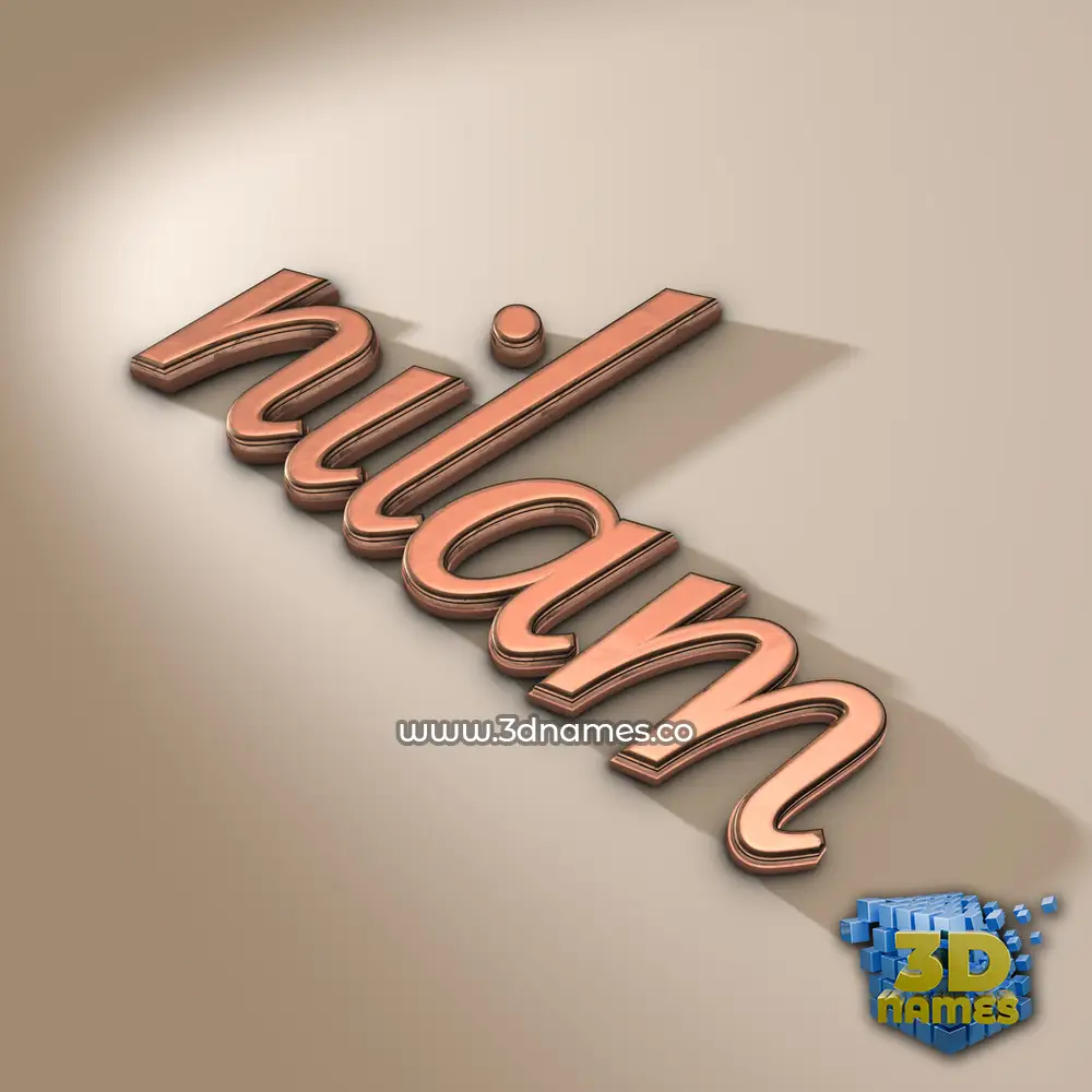 nilam in Rose Gold style - 3D name wallpaper