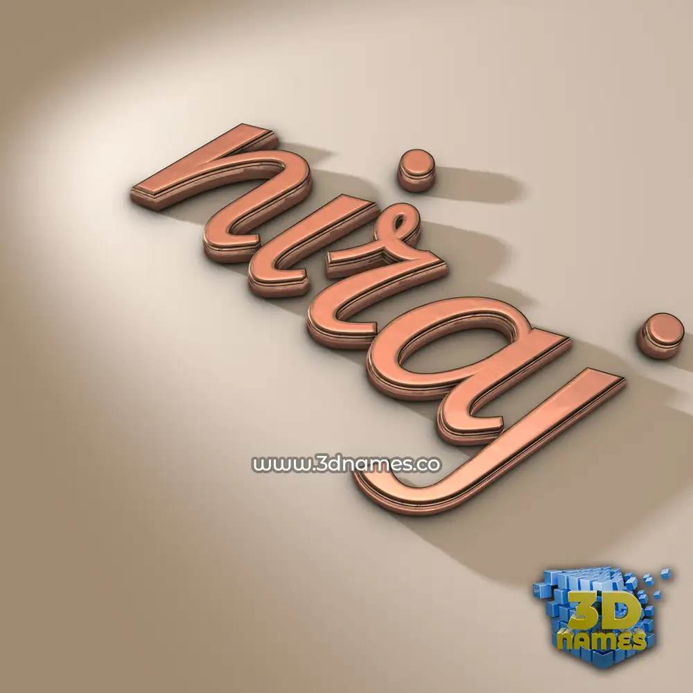 niraj in Rose Gold style - 3D name wallpaper