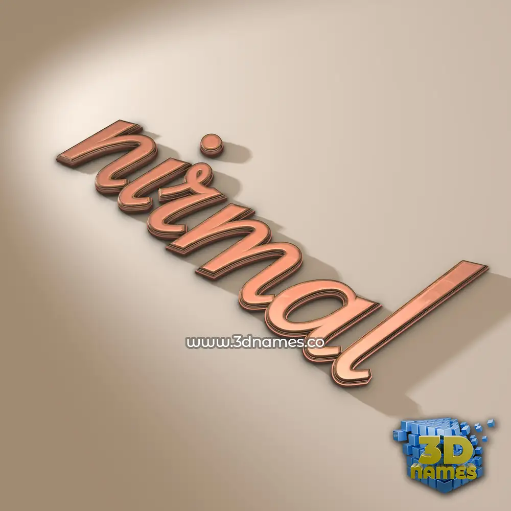 nirmal in Rose Gold style - 3D name wallpaper