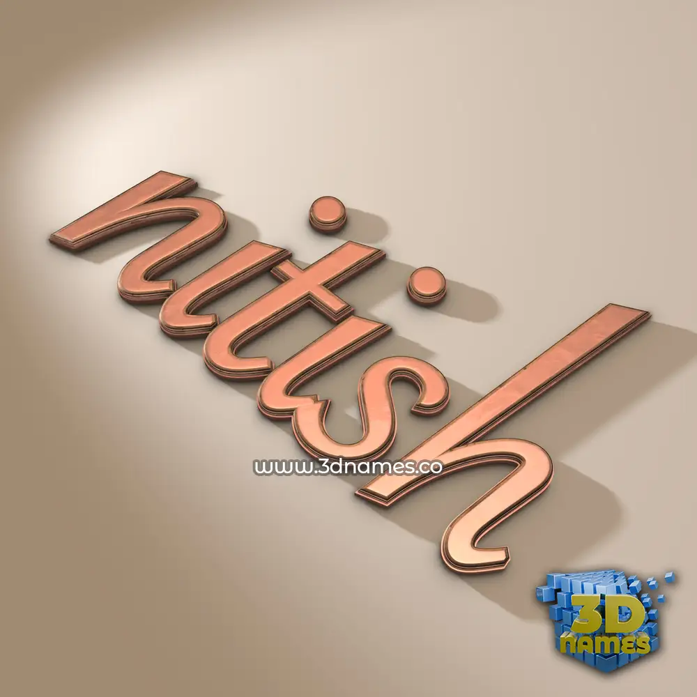 nitish in Rose Gold style - 3D name wallpaper