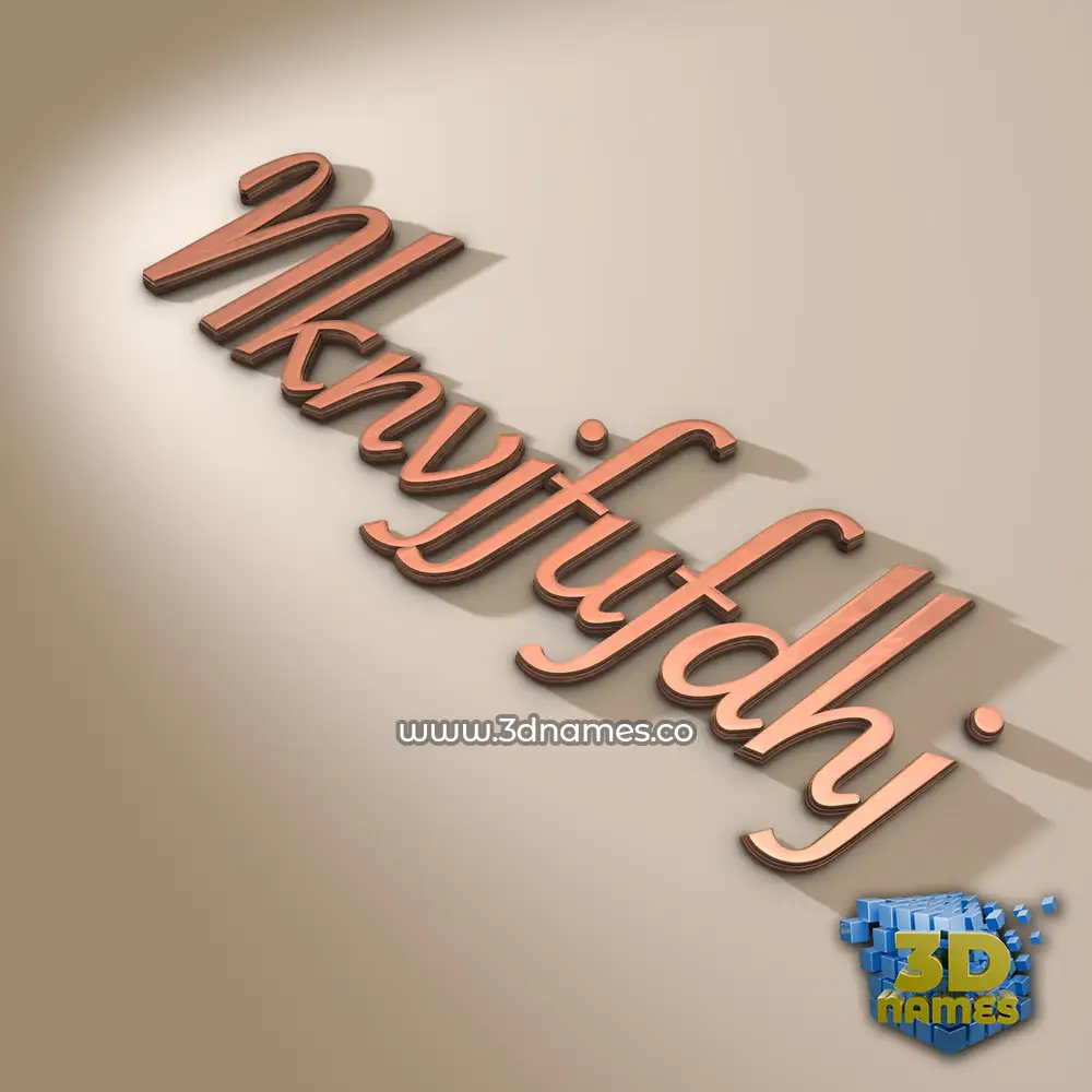nknvjfufdhj in Rose Gold style - 3D name wallpaper