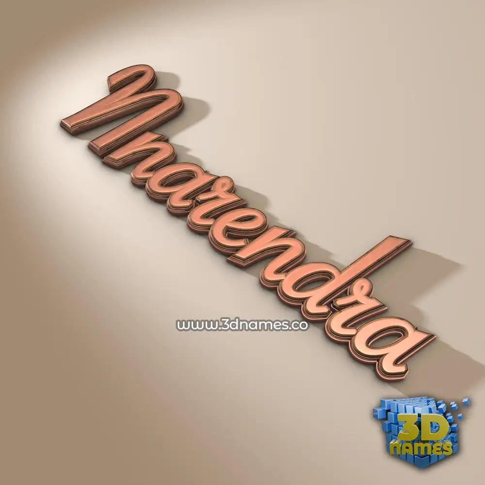 nnarendra in Rose Gold style - 3D name wallpaper