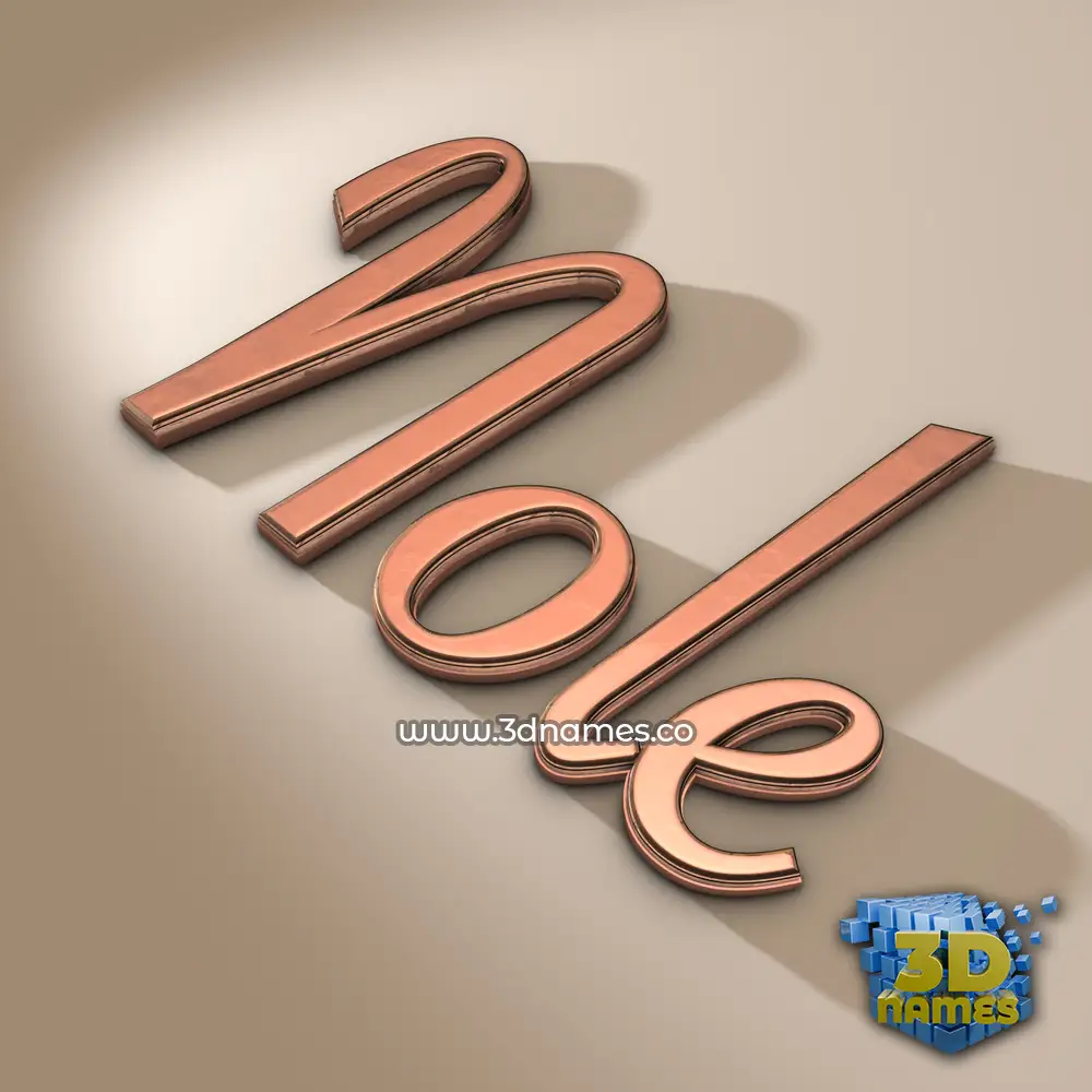 nole in Rose Gold style - 3D name wallpaper