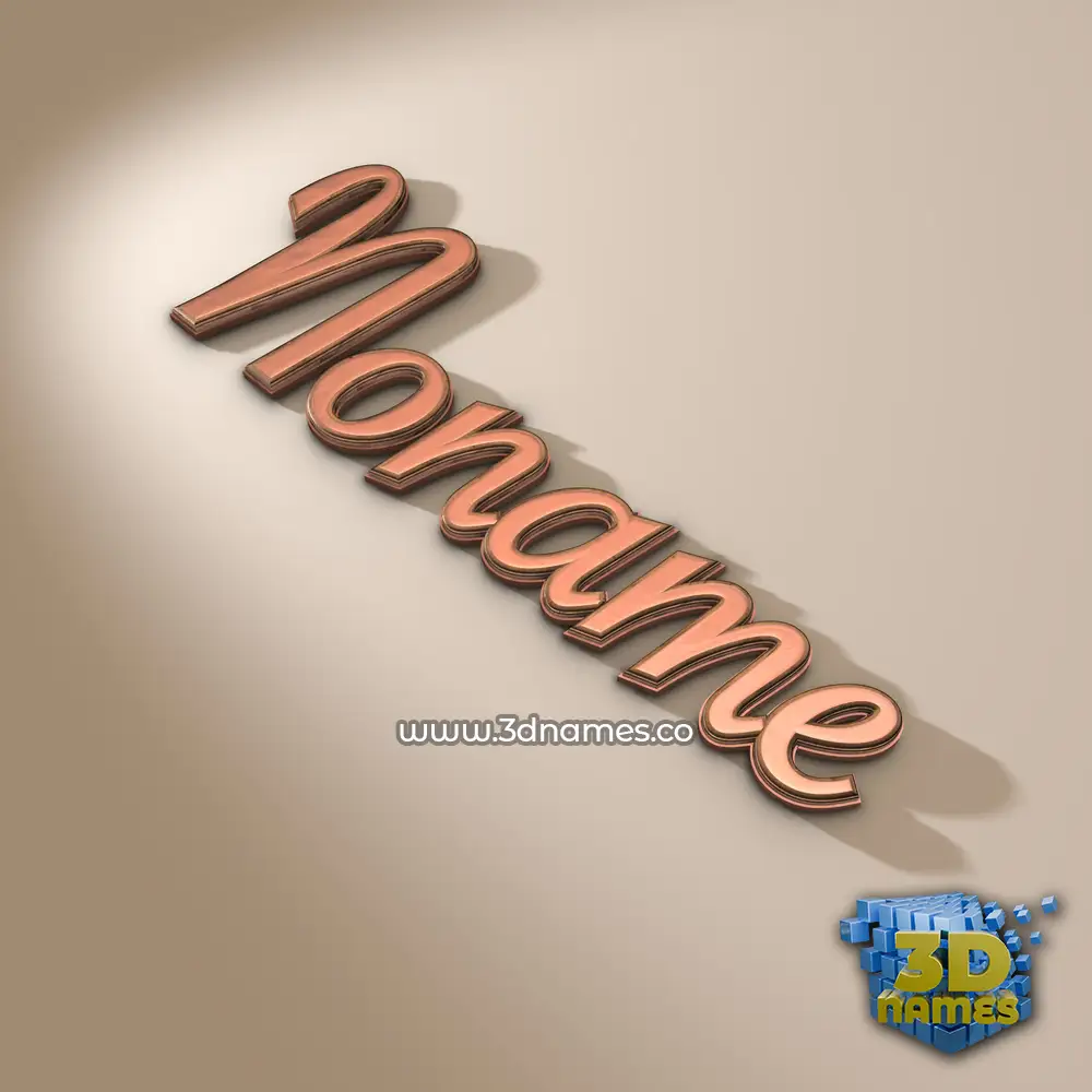noname in Rose Gold style - 3D name wallpaper