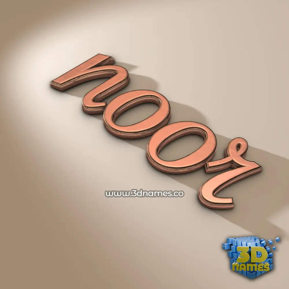noor in Rose Gold style - 3D name wallpaper