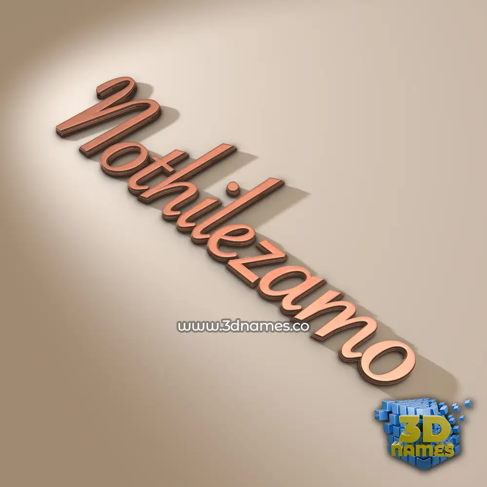 nothilezamo in Rose Gold style - 3D name wallpaper