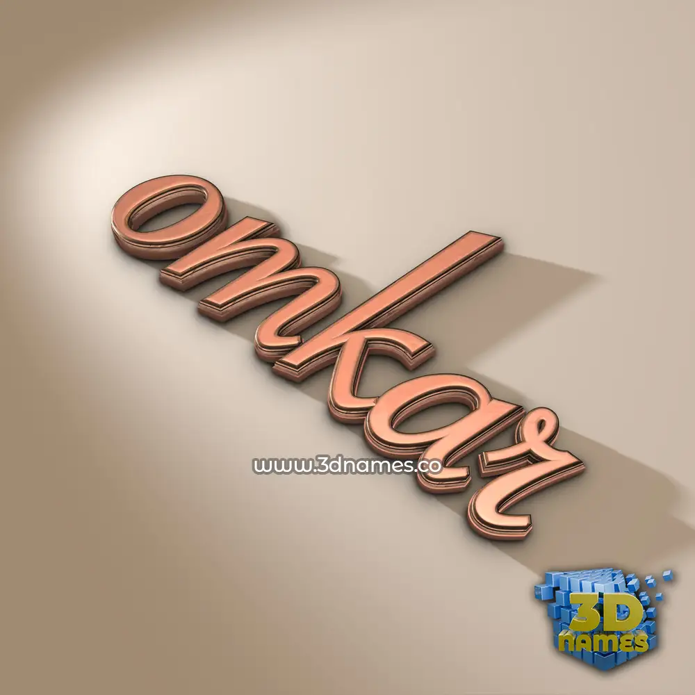 omkar in Rose Gold style - 3D name wallpaper