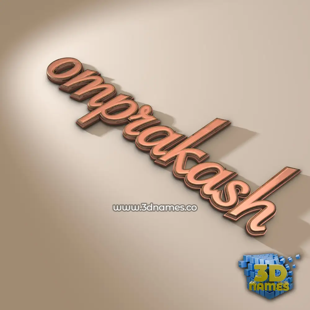 omprakash in Rose Gold style - 3D name wallpaper