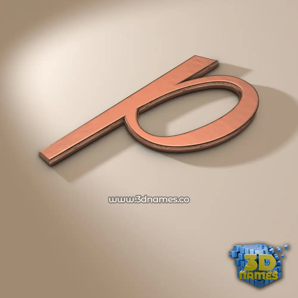 p in Rose Gold style - 3D name wallpaper