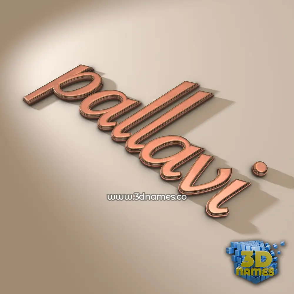 pallavi in Rose Gold style - 3D name wallpaper