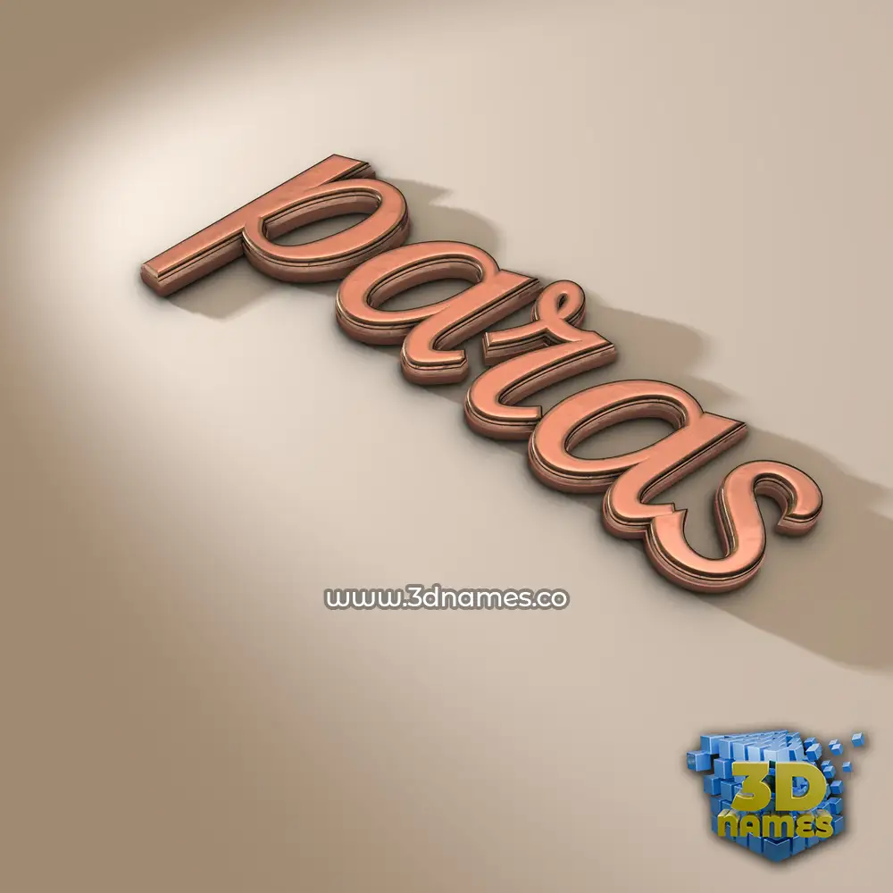 paras in Rose Gold style - 3D name wallpaper