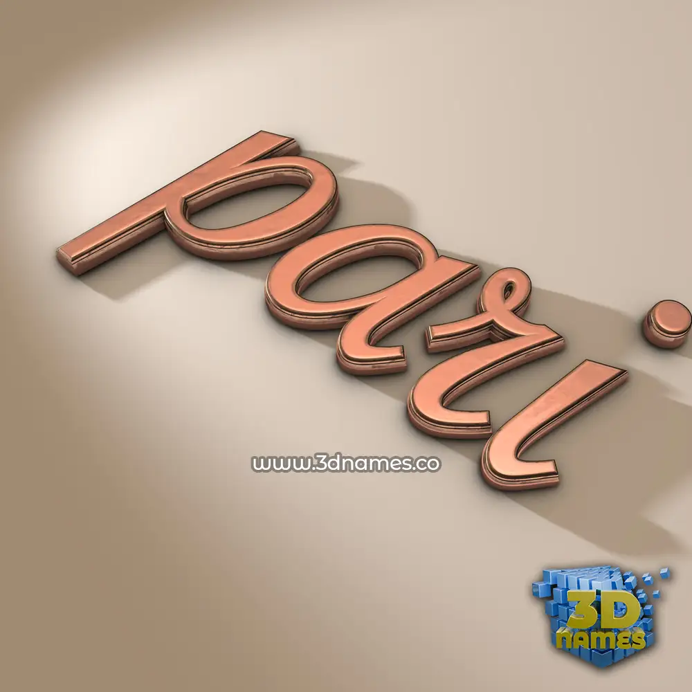 pari in Rose Gold style - 3D name wallpaper