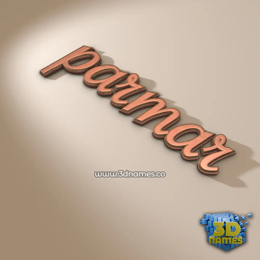 parmar in Rose Gold style - 3D name wallpaper