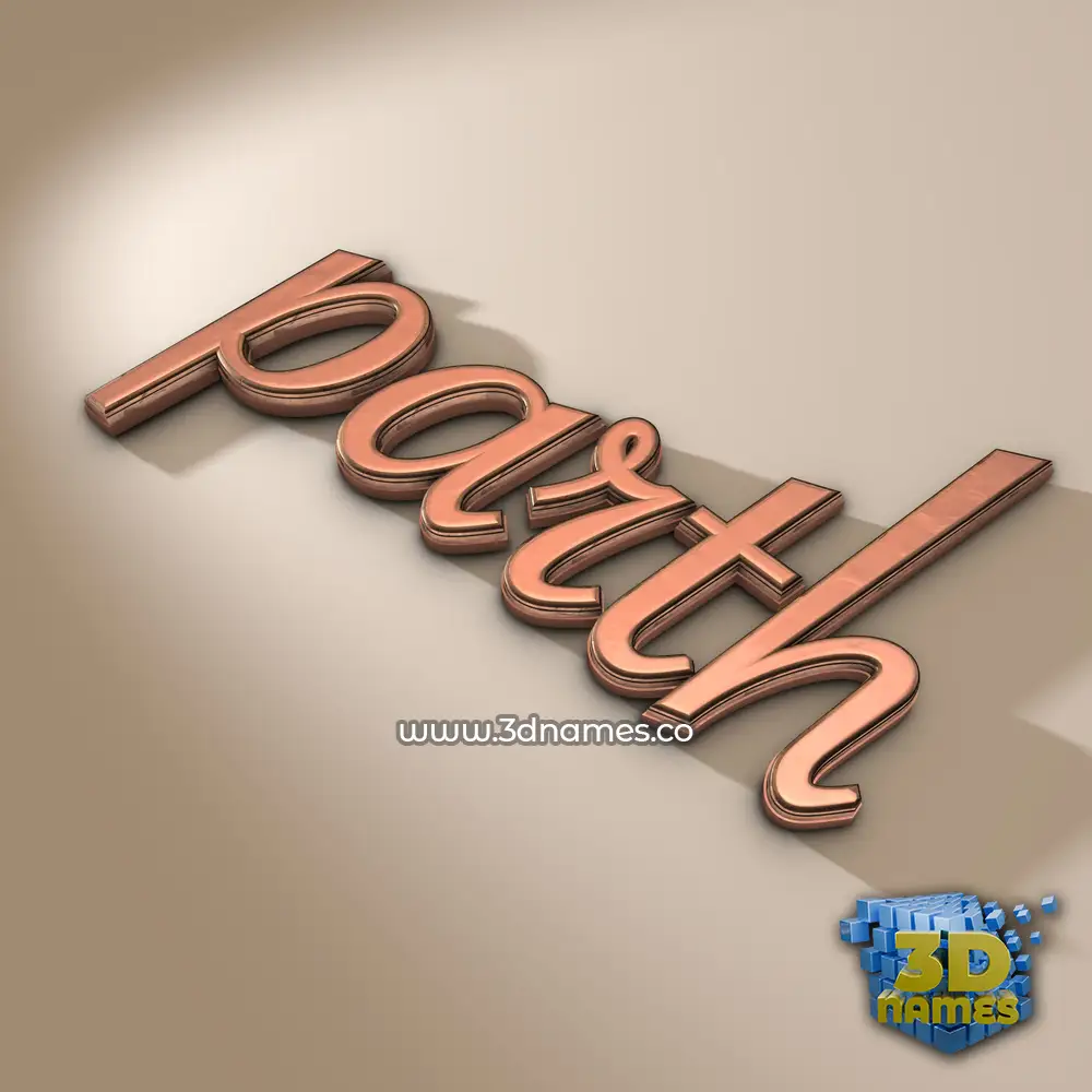 parth in Rose Gold style - 3D name wallpaper