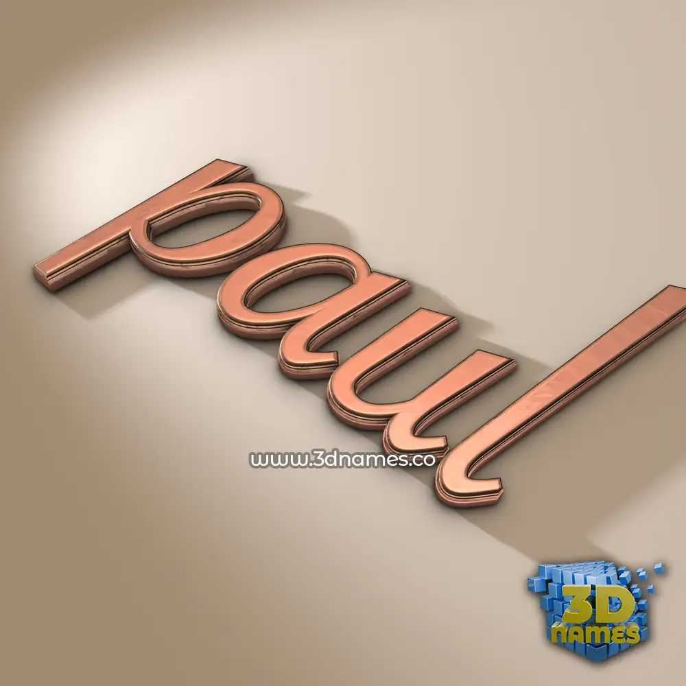 paul in Rose Gold style - 3D name wallpaper