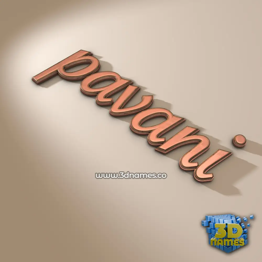 pavani in Rose Gold style - 3D name wallpaper