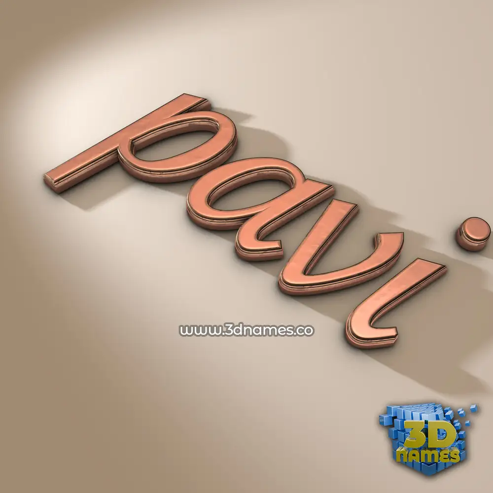 pavi in Rose Gold style - 3D name wallpaper