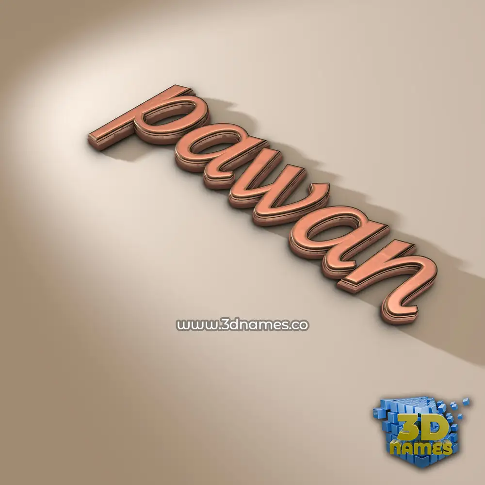pawan in Rose Gold style - 3D name wallpaper