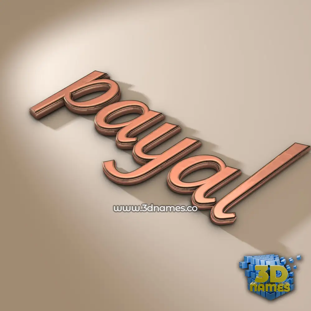 payal in Rose Gold style - 3D name wallpaper