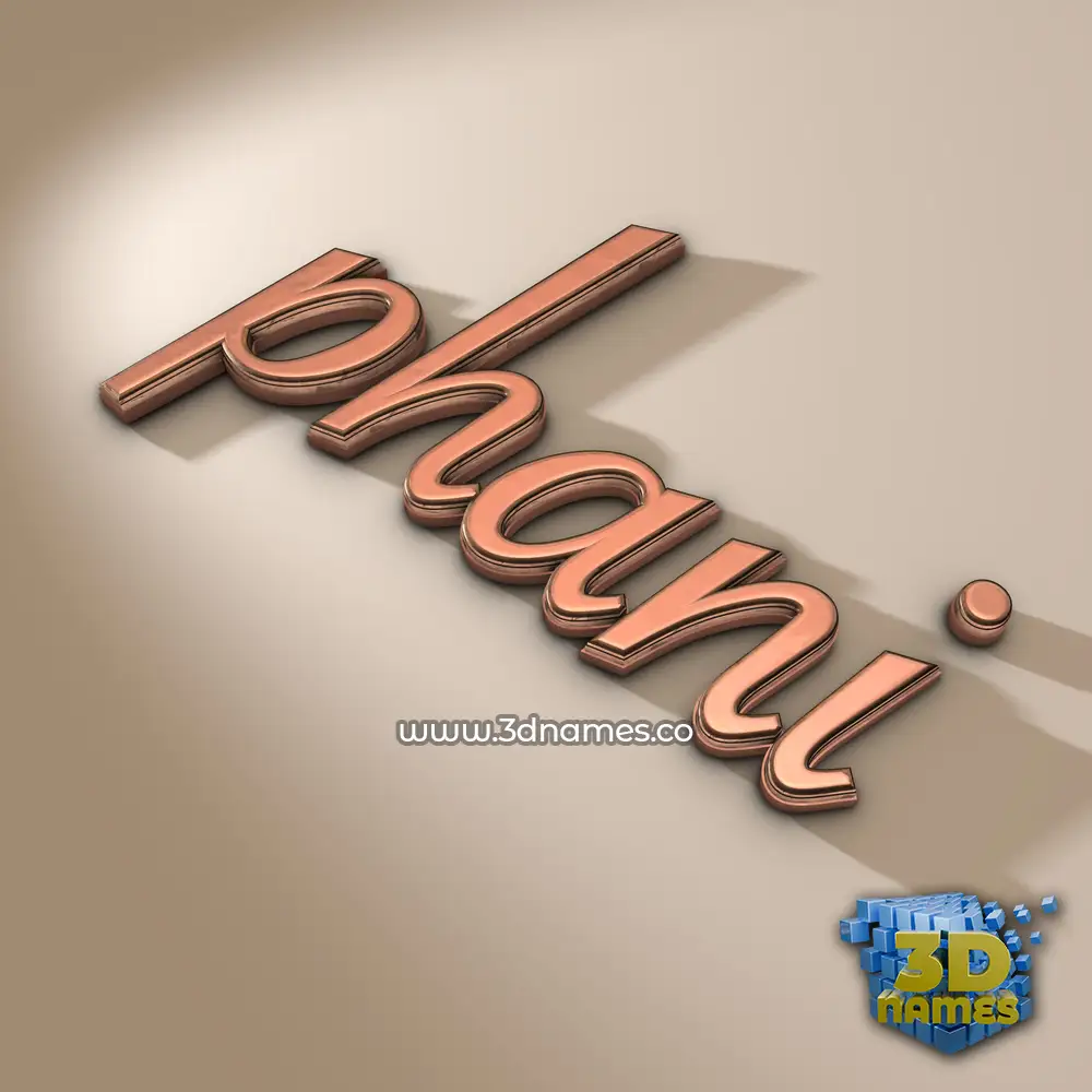phani in Rose Gold style - 3D name wallpaper