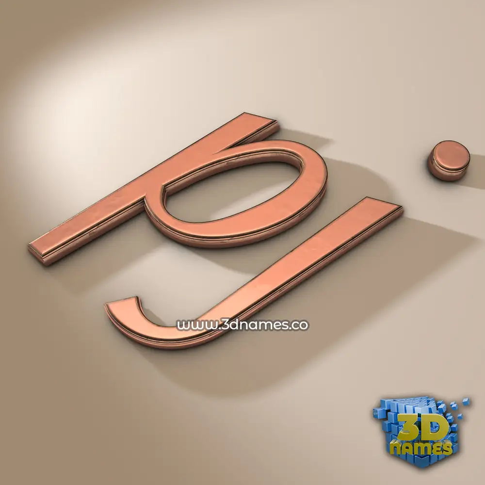 pj in Rose Gold style - 3D name wallpaper
