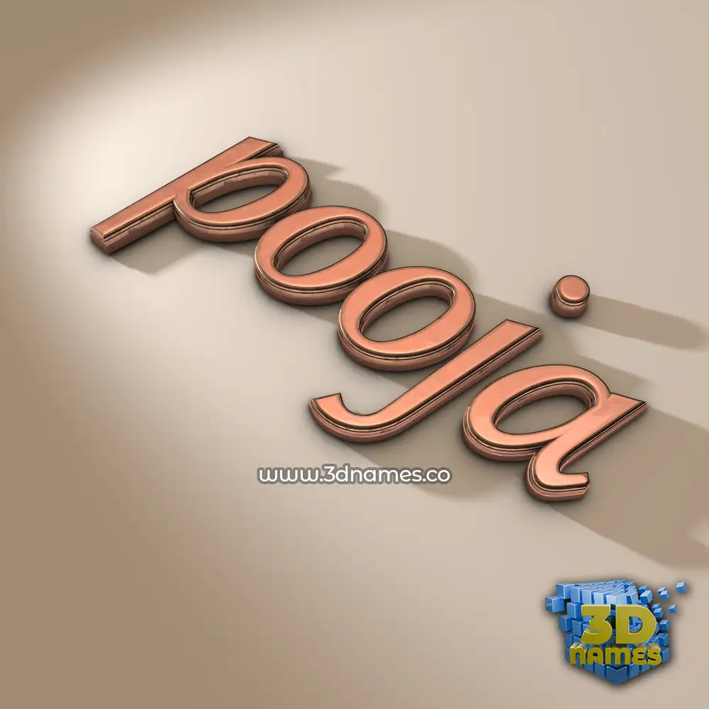 pooja in Rose Gold style - 3D name wallpaper