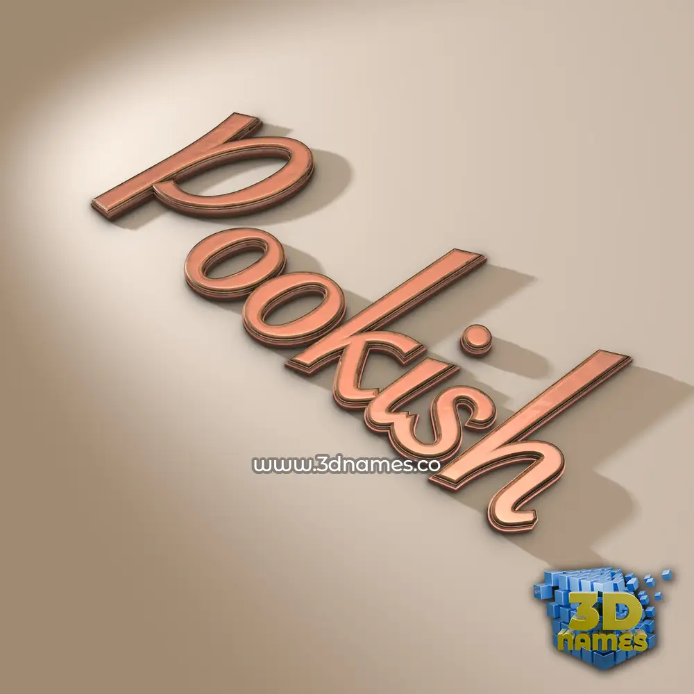 pookish in Rose Gold style - 3D name wallpaper