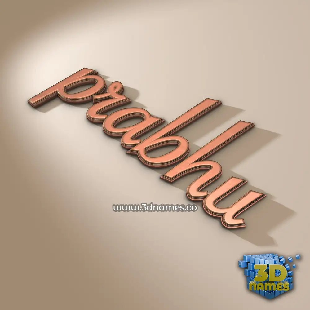 prabhu in Rose Gold style - 3D name wallpaper
