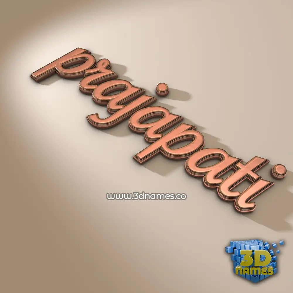 prajapati in Rose Gold style - 3D name wallpaper